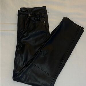 Black Faux Leather Pants